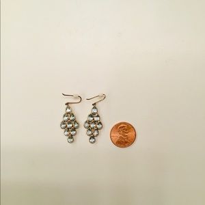 14k Gold Blue Topaz D’angle Earrings